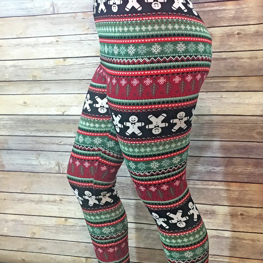 Holiday Leggings - Gingerbread Man - Picture 3 of 8